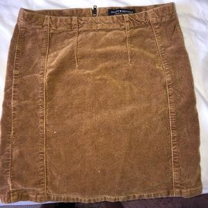 cord mini skirt